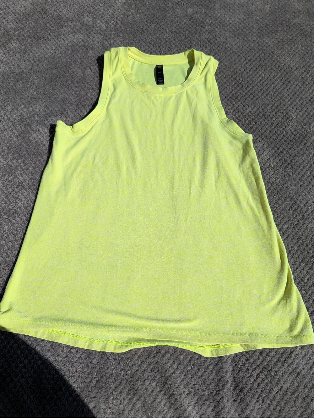 Kyodan Women's Neon Yellow Workout Tank Top Size Small Athletic Activewear